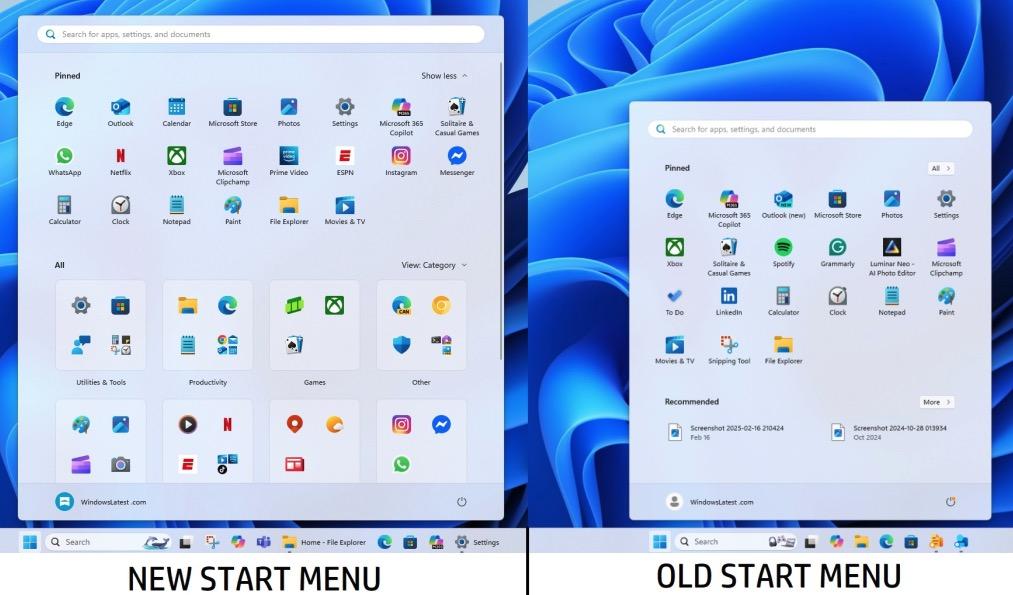 Microsoft cải tiến Start Menu Windows 11 chỉ với một file 15MB – Không cần AI, không cần Cloud
