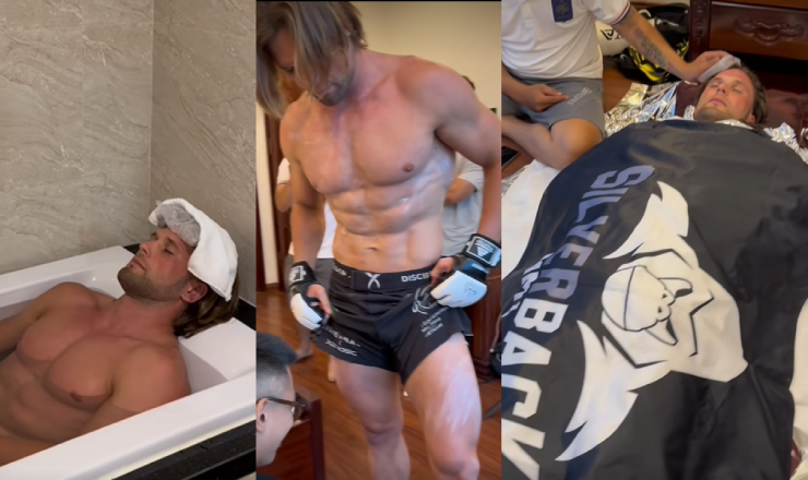 Võ sĩ Zakhar Dzmitrychenka giảm 6kg trong 8 giờ bằng giấy bạc, kiệt sức trước Công Minh tại Lion Championship 22